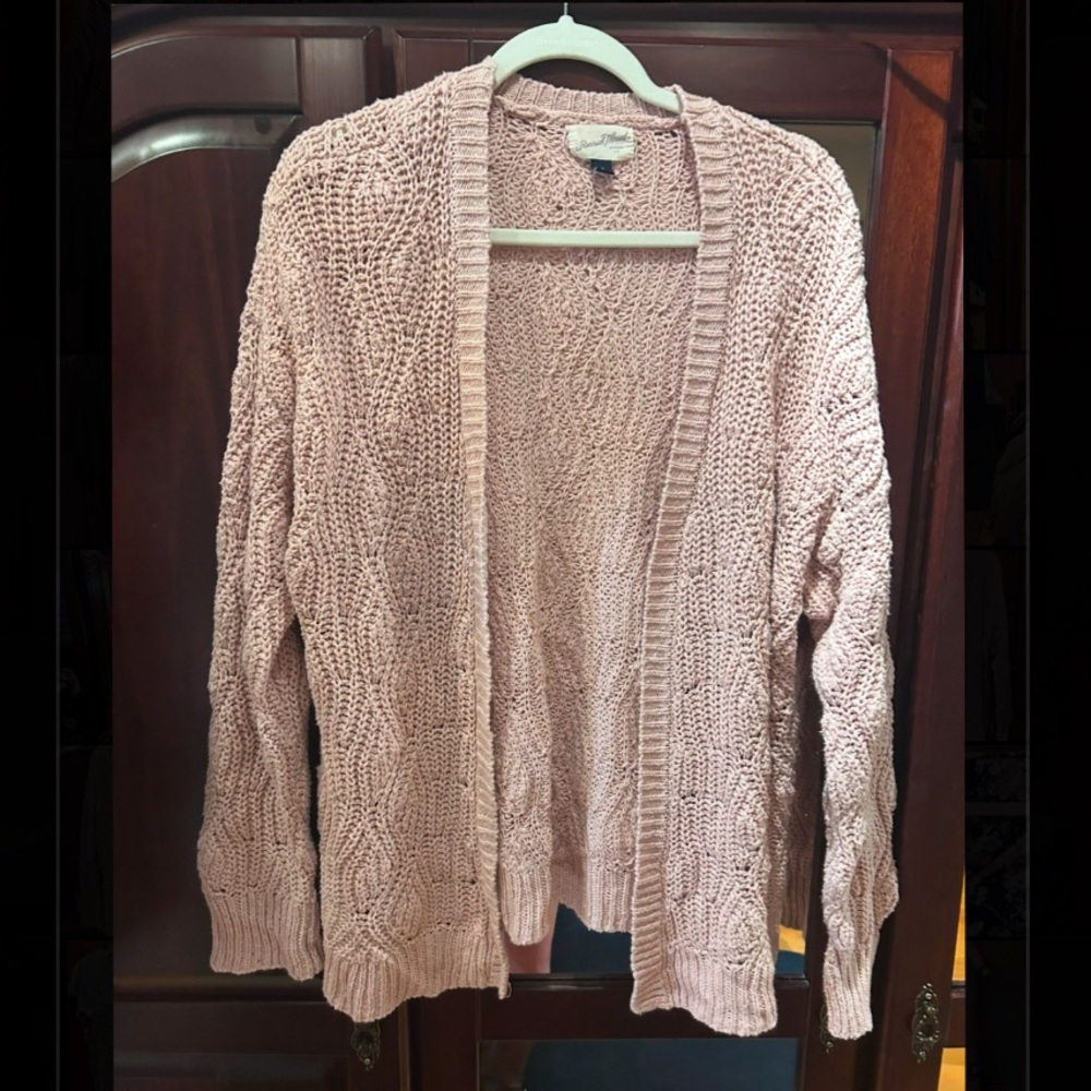 Pink Knit Cardigan Sweater Universal Thread